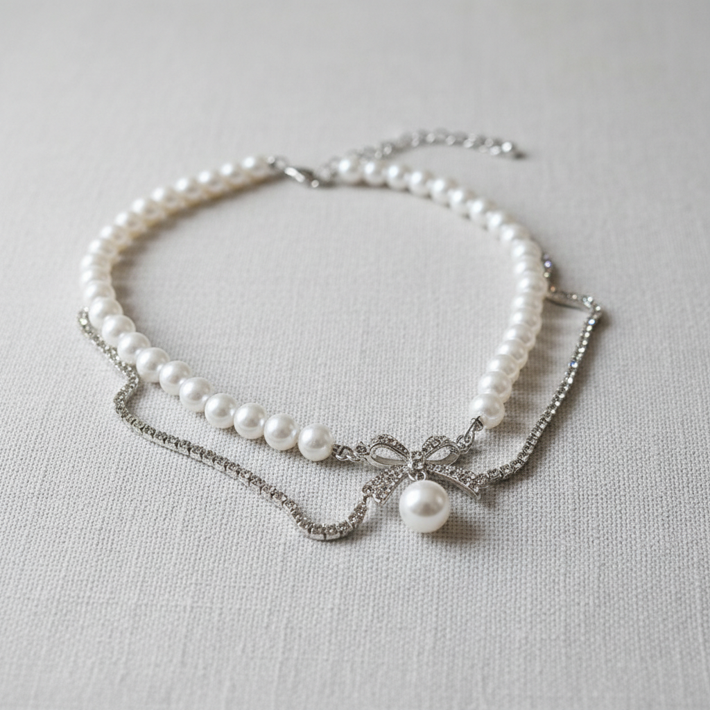 Butterfly Pearl Pendant Necklace