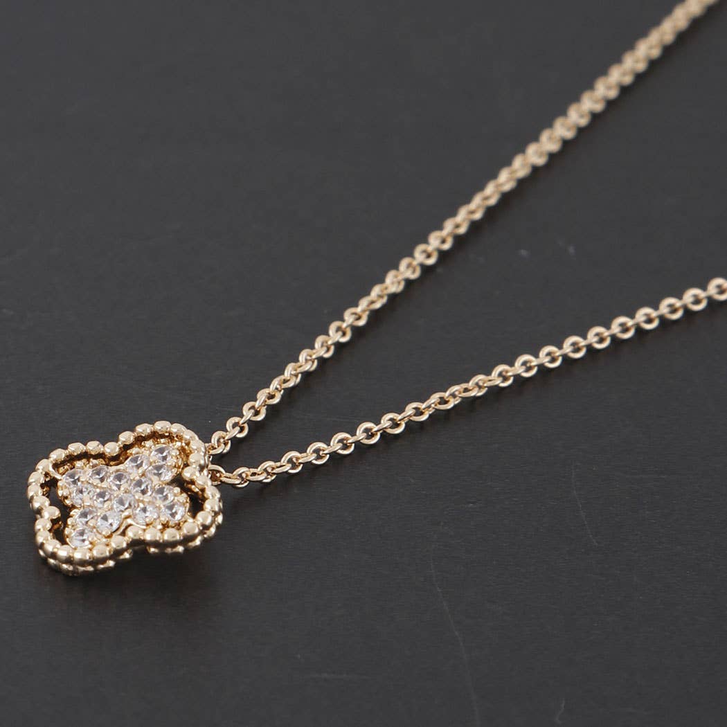 Jeweled Clover Chain Necklace: SCL