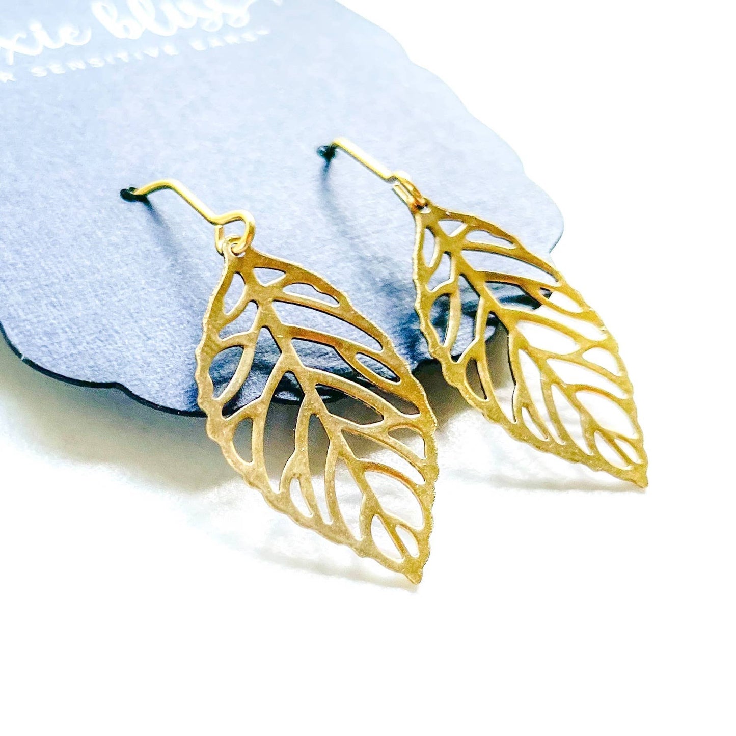 Gold Tumbling Leaves Lightweight Earrings