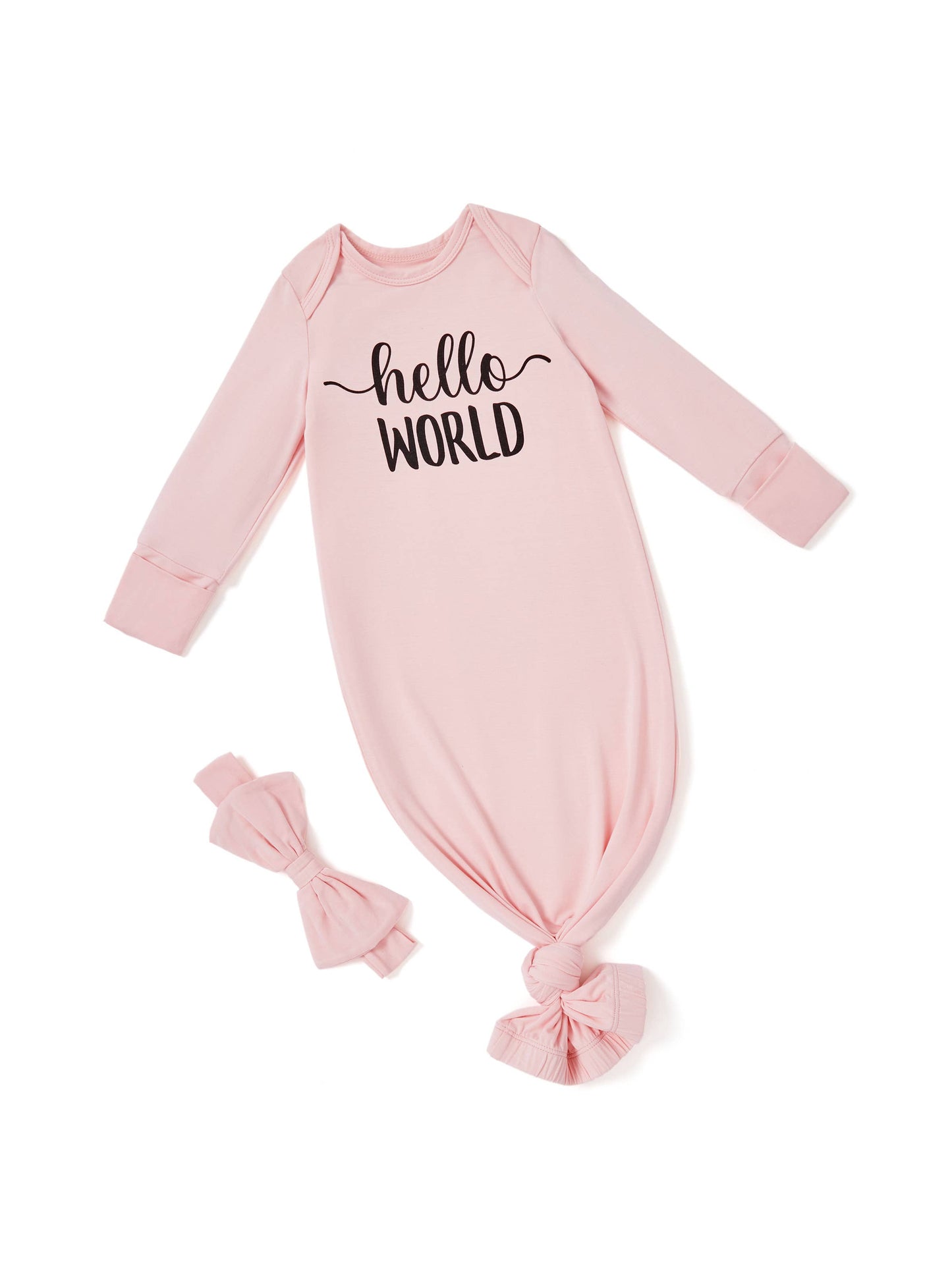 Baby / Girl Bamboo Sleeping Bag with Headband: Pink / 3-6 Months