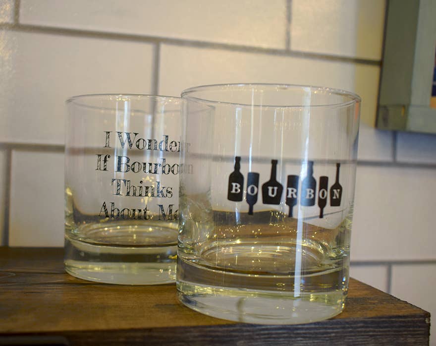 Bourbon on Bottles Rocks Glass