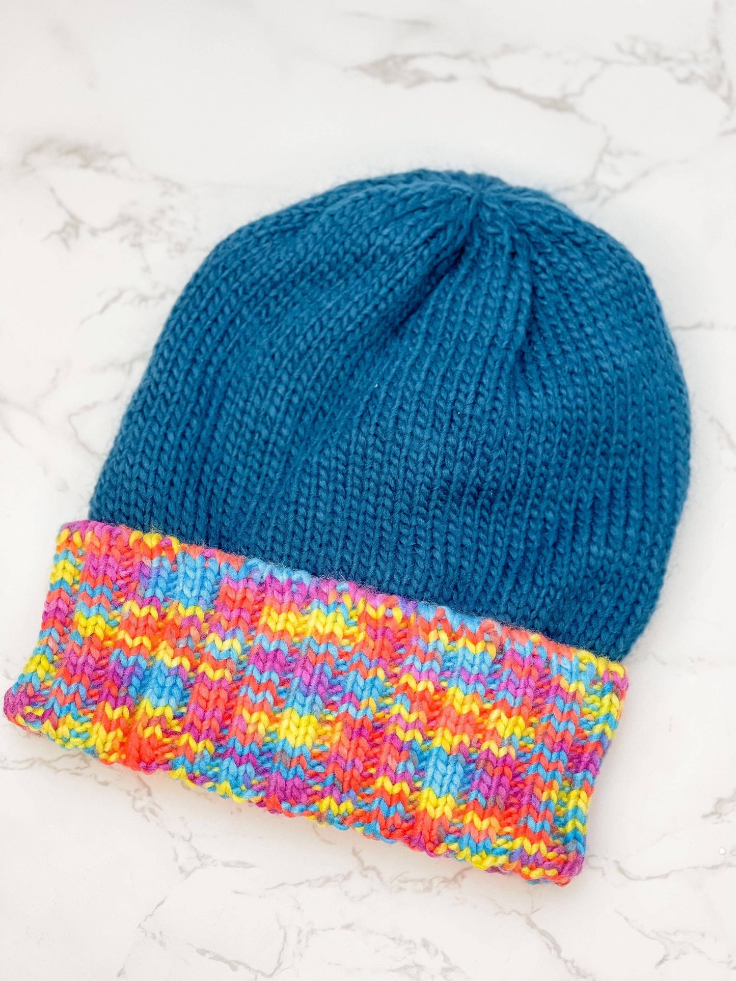 Multi Color Fleece Beanie & Mittens: Mittens