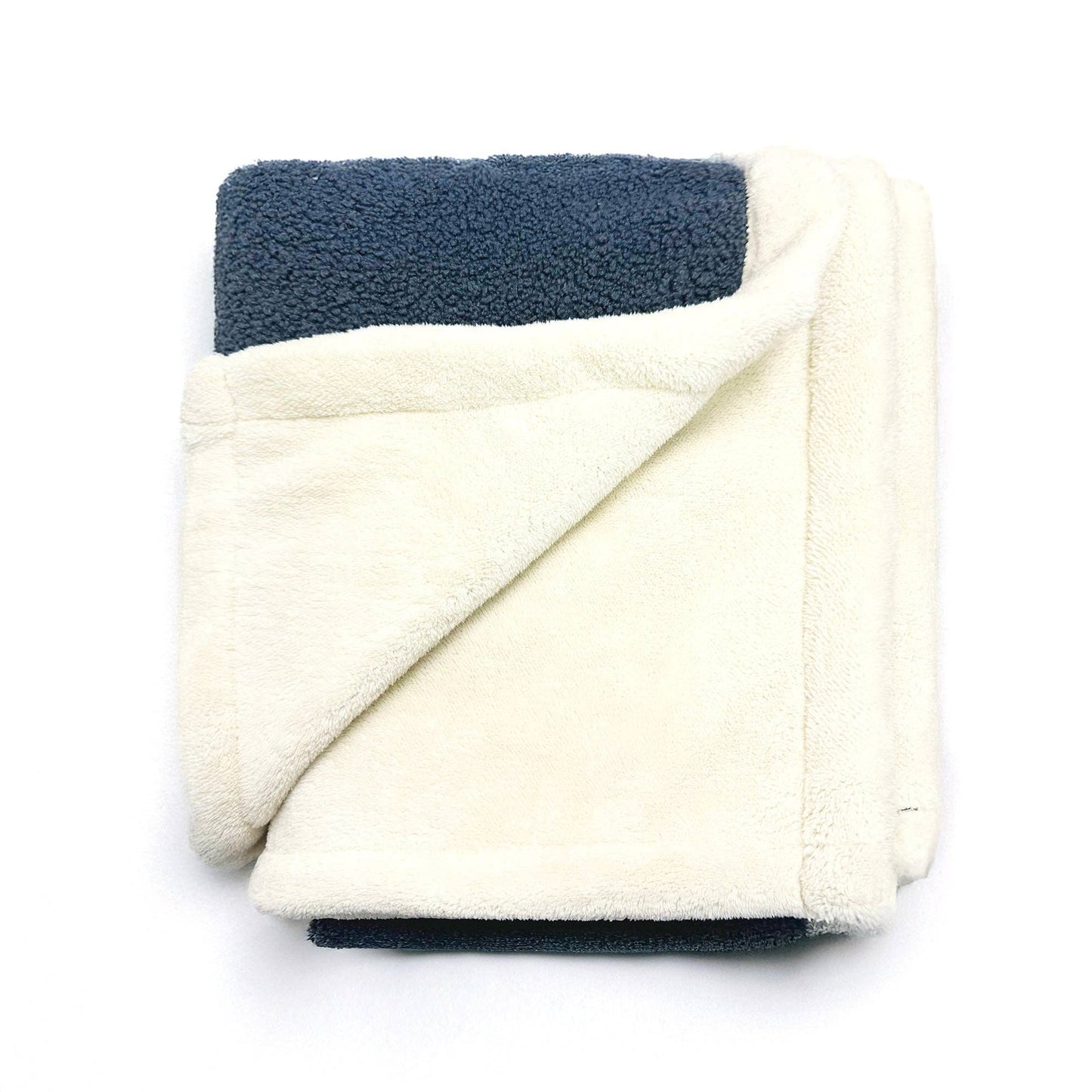 Grey Teddy Curly Throw Blanket