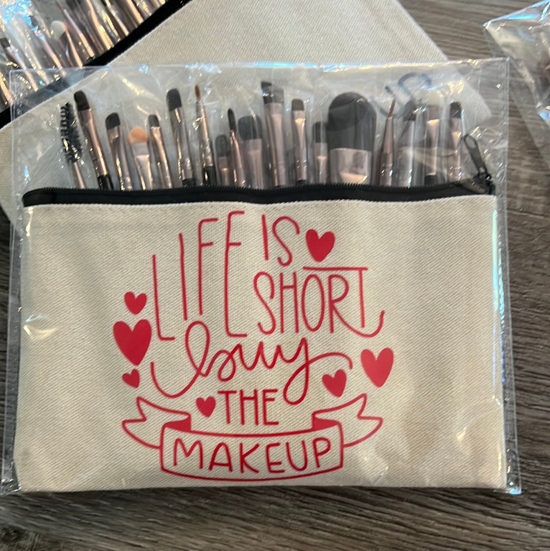 Make Up Brush Set w/make up Bag