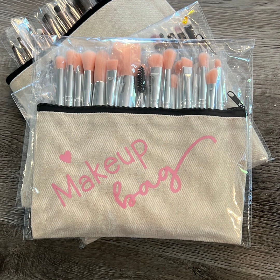 Make Up Brush Set w/make up Bag