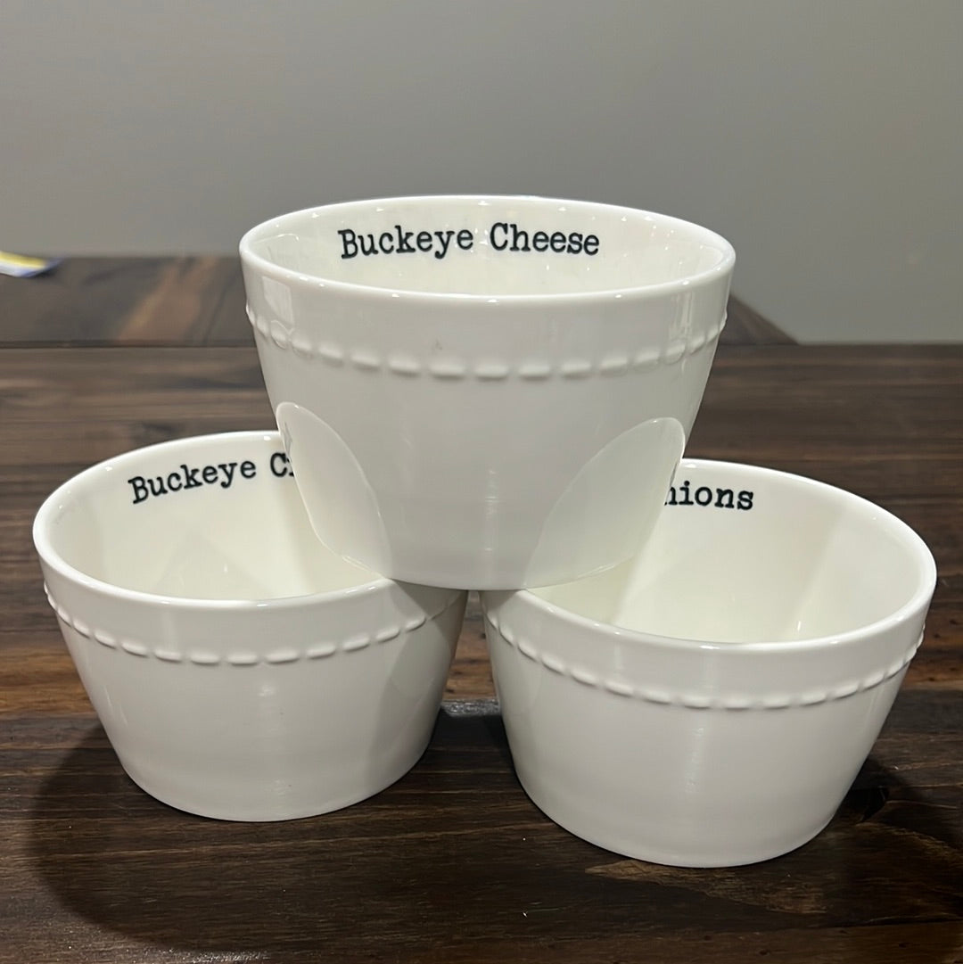 Ohio State Buckeyes Chili Condiment Set/3