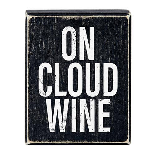 4x5 Black Wood Sign-Cloud Wine