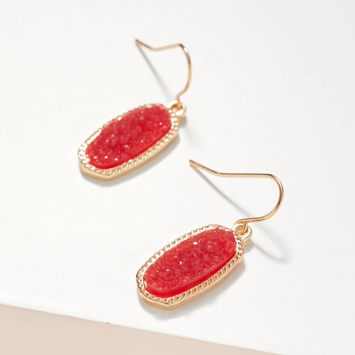 Druzy Stone Dangling Earrings