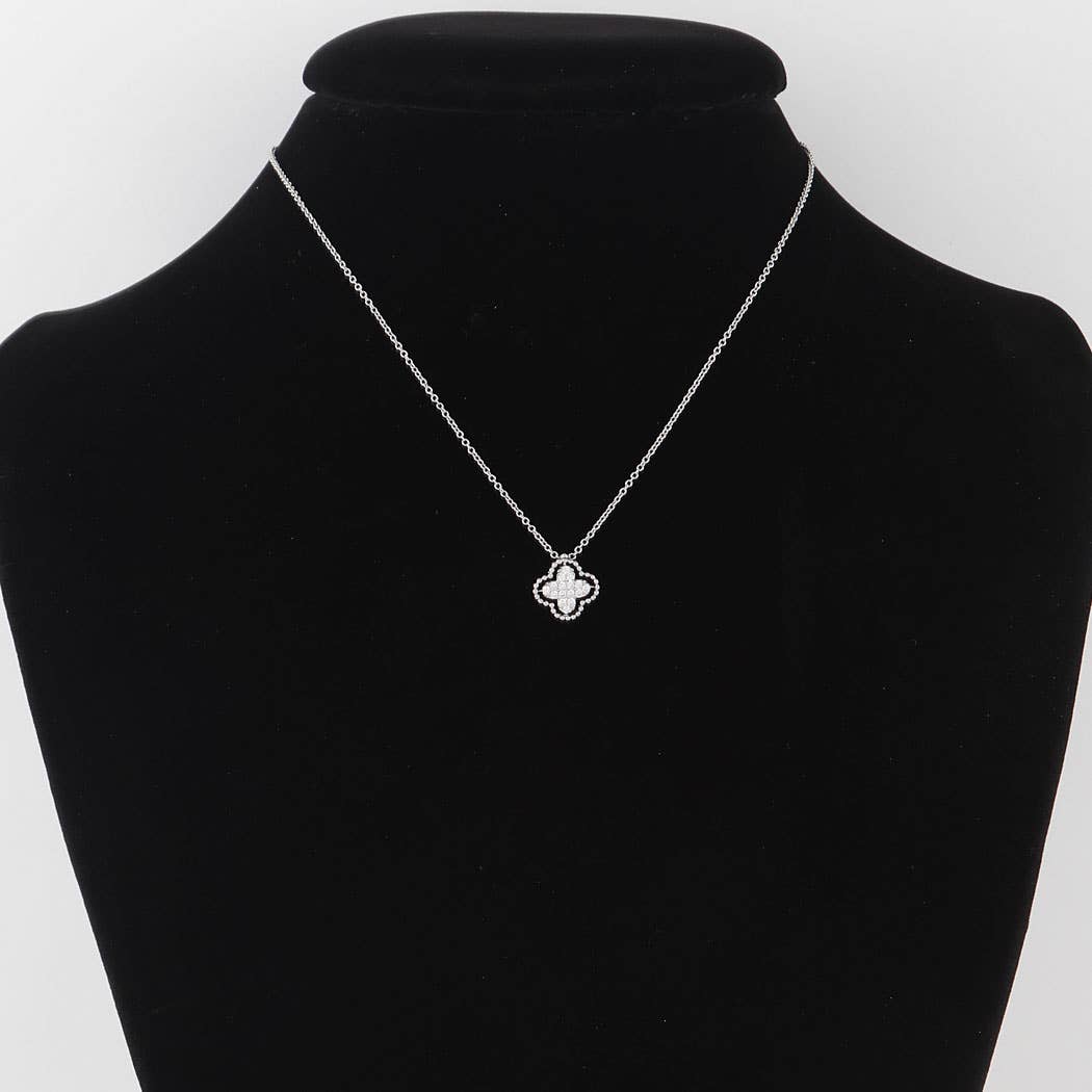 Jeweled Clover Chain Necklace: SCL