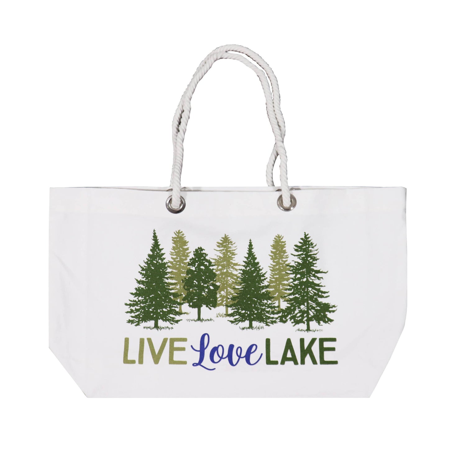 Large "Live Love Lake" Tote Bag