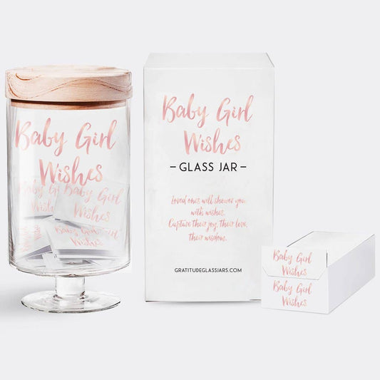 Baby Girl Wishes Glass Jar