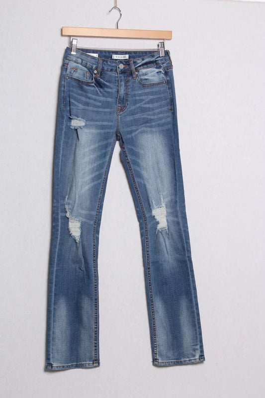 SALE High Waisted Semi Tattered Skinny Jeans