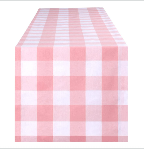 Pink Buffalo Check 72 inch Table Runner