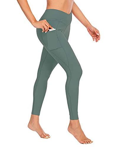 SALE Sage Crossover High Waisted Side Pocket Legging