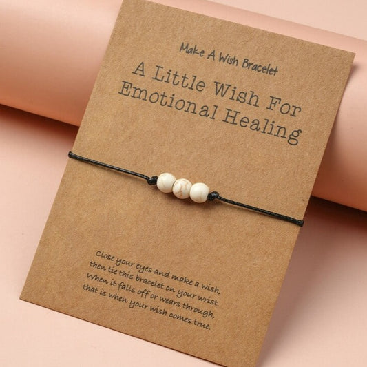 "A Wish For Emotional Healing" Bead Decor Bracelet