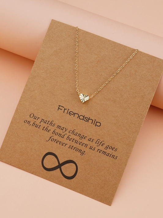 Friendship Heart Charm Necklace