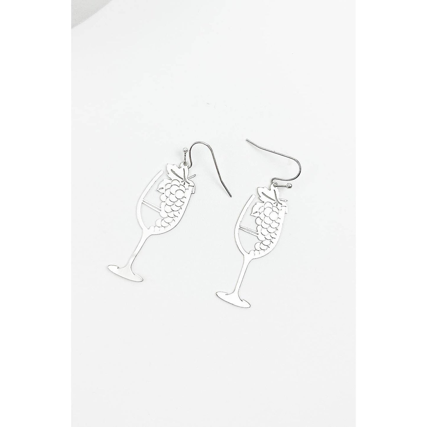 WINE GLASS SHAPED HOOK EARRING