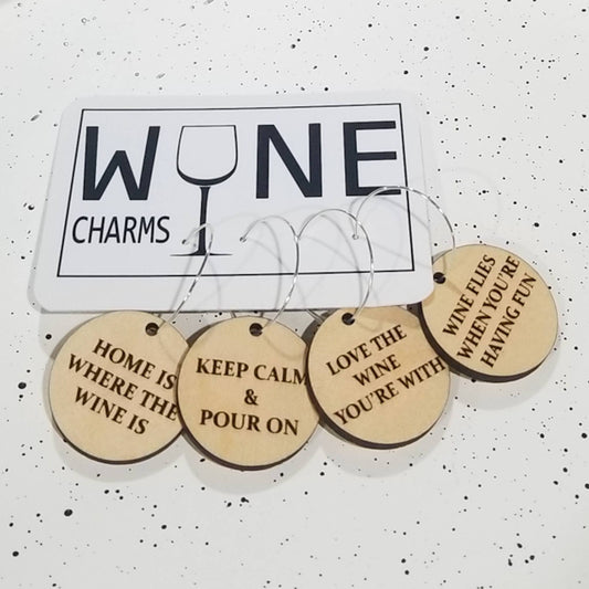 Keep Calm Wine Glass Charms