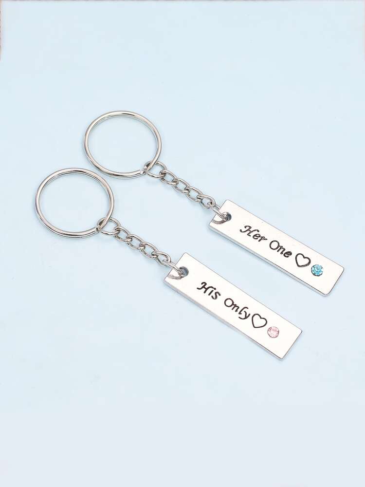 His Only, Her One" Keychain Set
