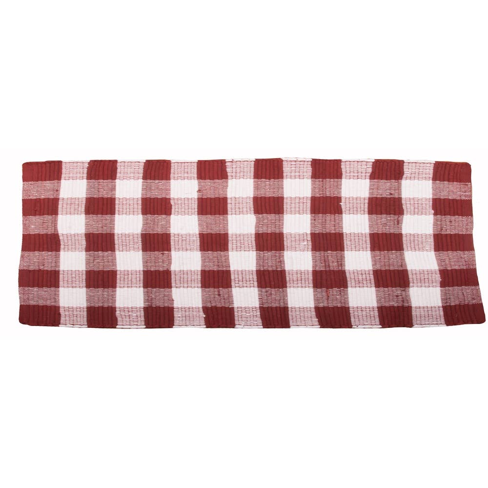 Red Buffalo Check Rug 24 in X 72 In