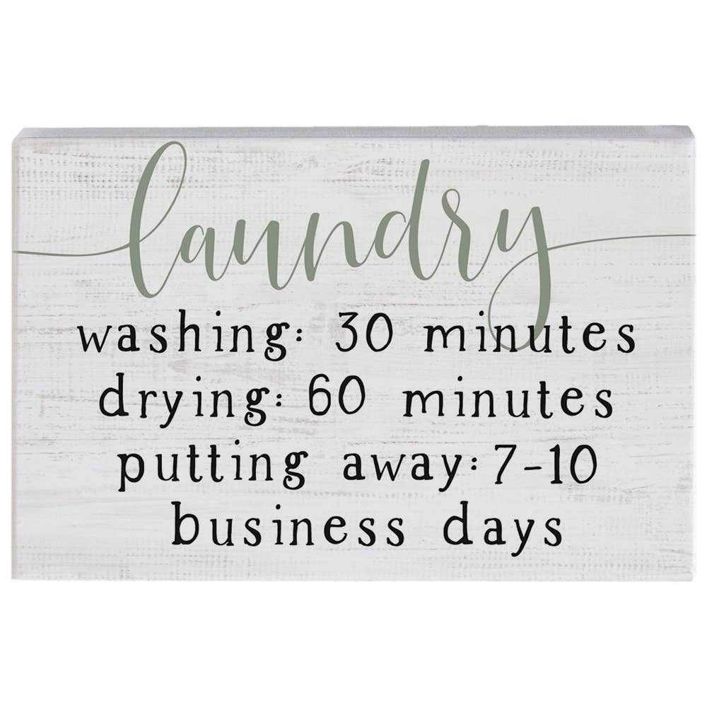 Laundry Washing-Small Wood Sign