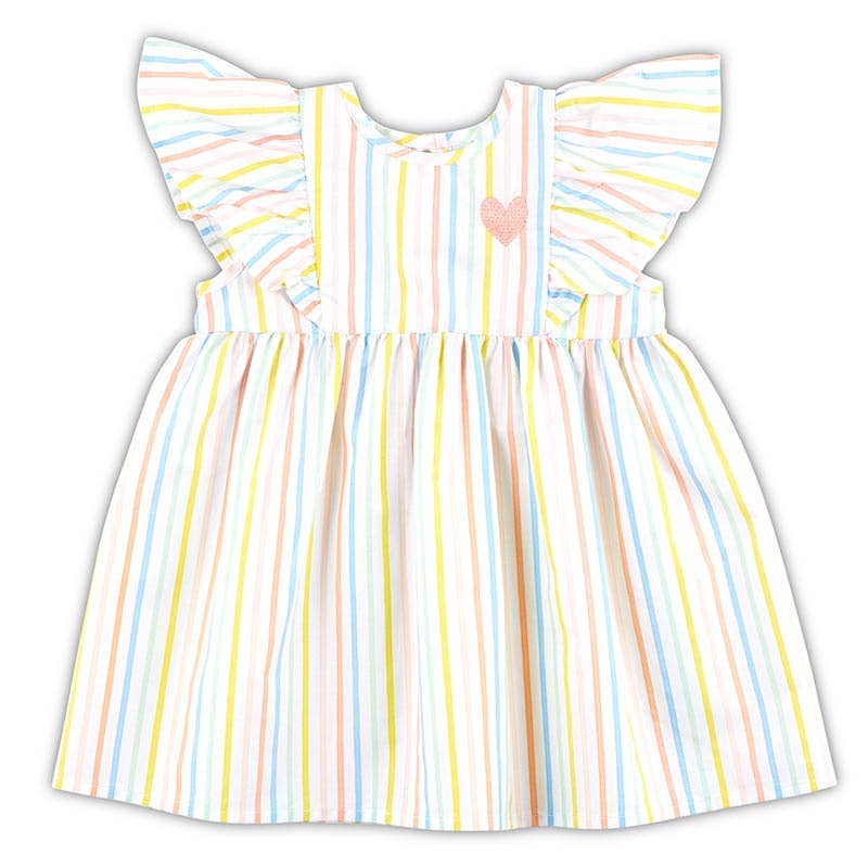 Baby Flutter Sleeve Rainbow Dress 6-12 Months