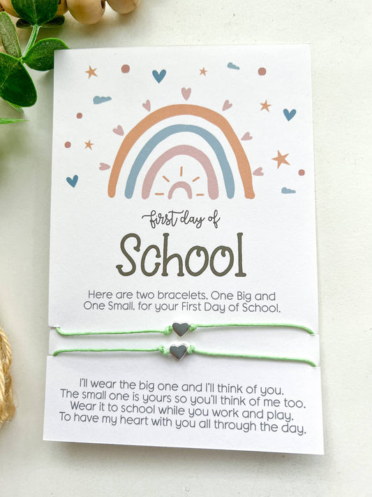 Boho Rainbow Back to School Wish Bracelet Mommy and Me