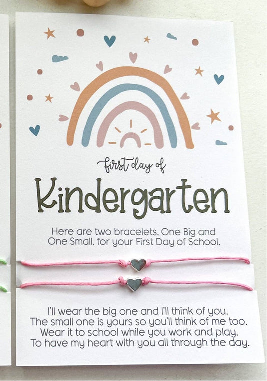 Kindergarten Boho Rainbow First Day of School Wish Bracelet