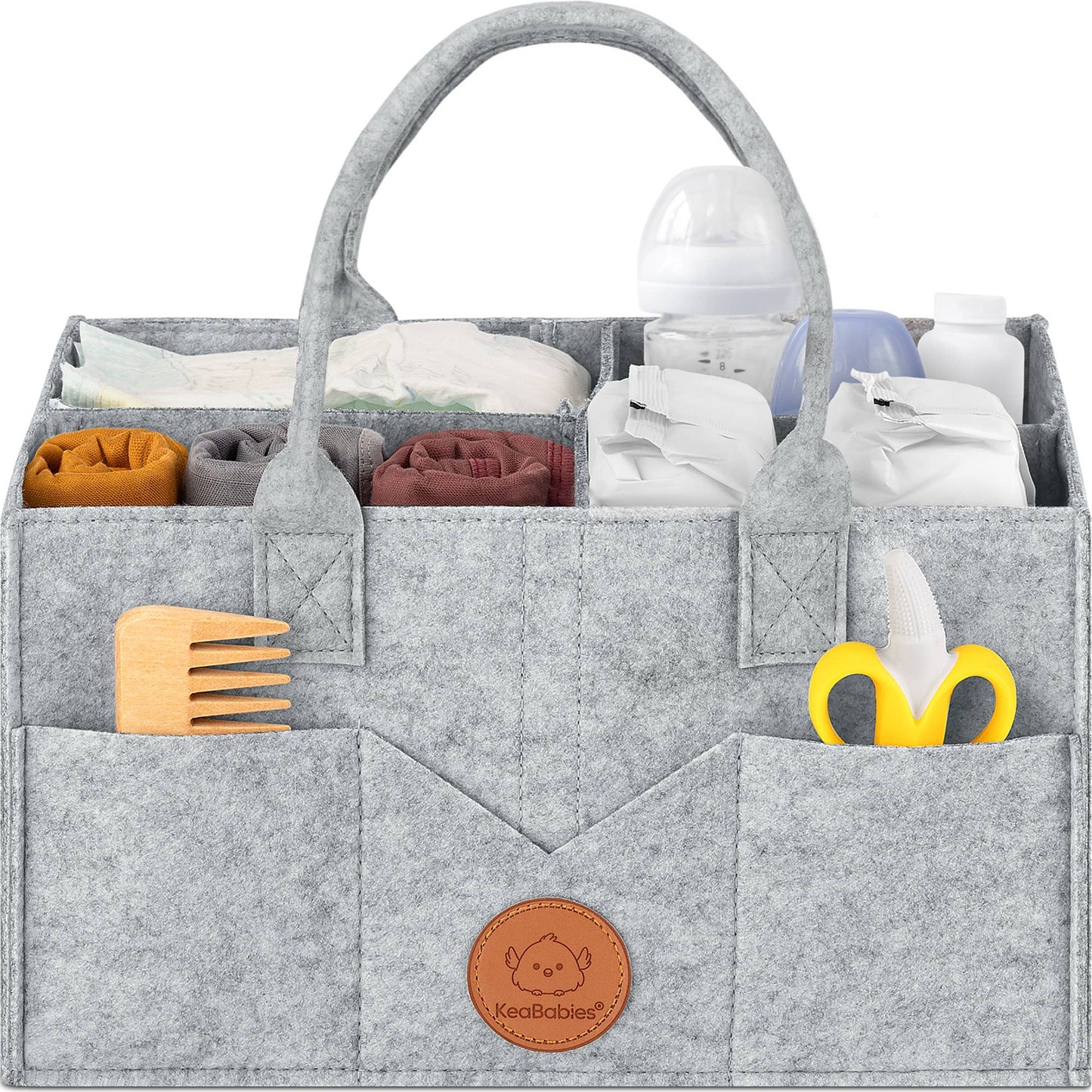 Original Baby Diaper Caddy Organizer for Nursery, Storage-Classic Gray