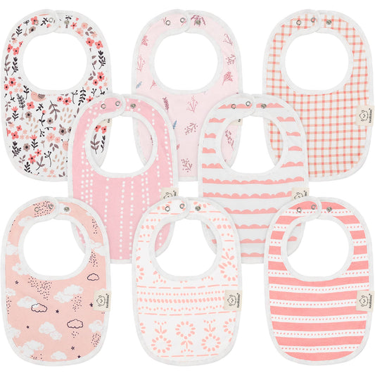 8-pack Urban Drool Bibs for Teething Baby Boys and Girls