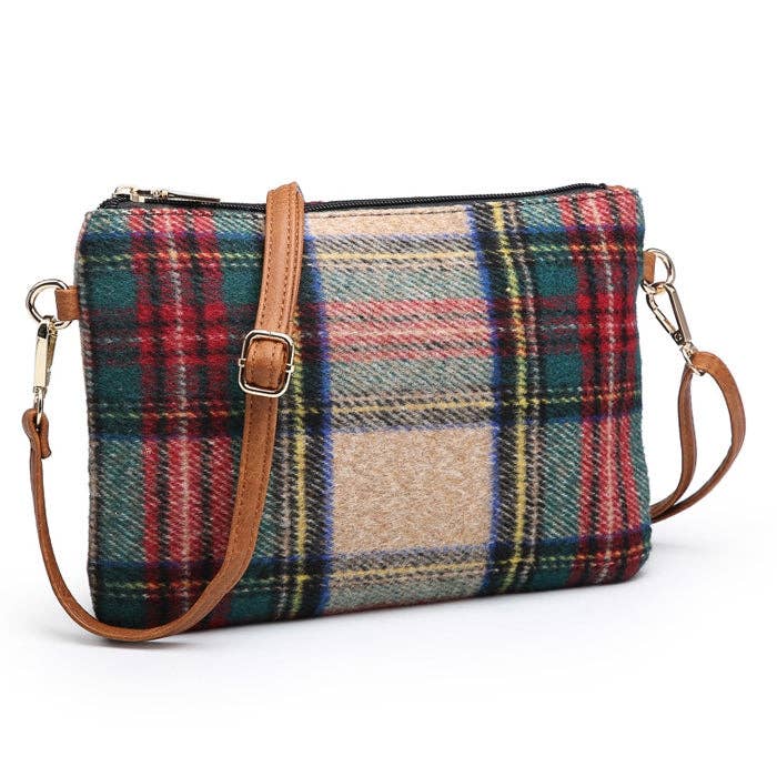 Plaid Crossbody/Wristlet