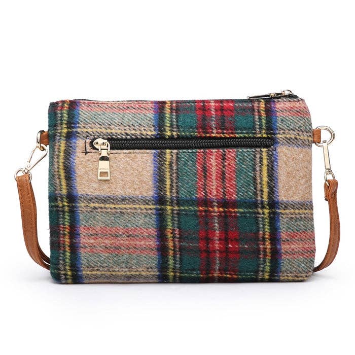 Plaid Crossbody/Wristlet