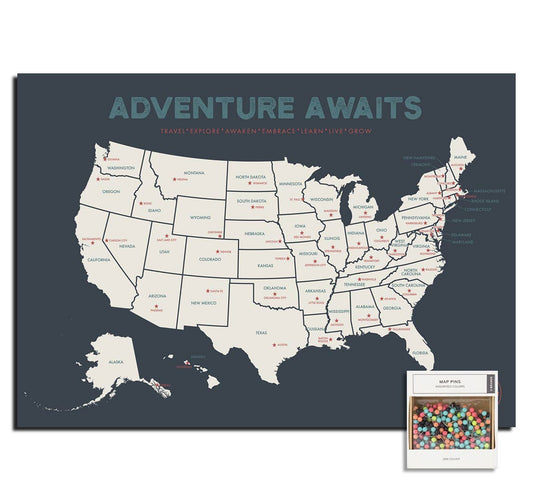 USA Pushpin Travel Map