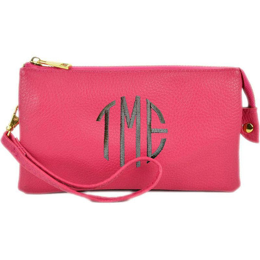 Three Compartments Crossbody Bag: Hot Pink