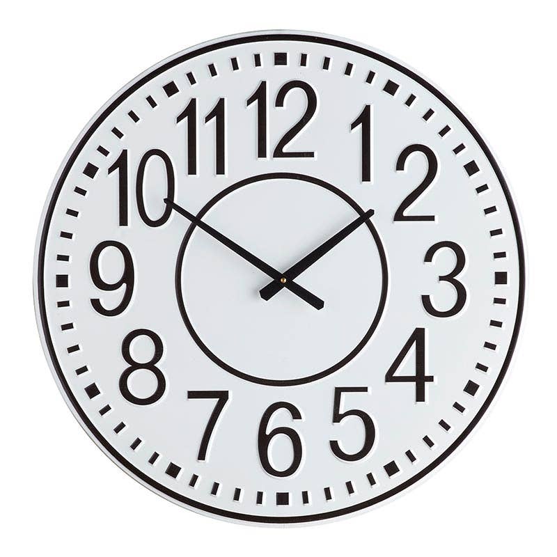 Large Black/White  Wall Clock