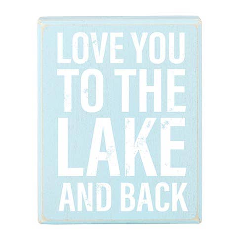 4x5 Wood Blue Sign-Love Lake