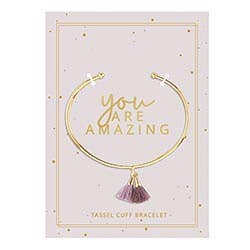 "You are Amazing" Tassel Cuff Bracelet Gift