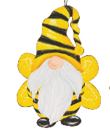 Gnome Bee Metal Ornament-Four Styles