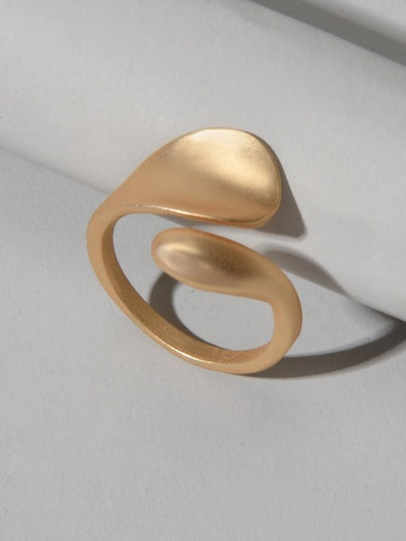 Simple Matte Gold Metal Ring