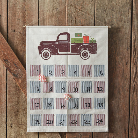 Large Canvas Farm Truck Advent Calendar