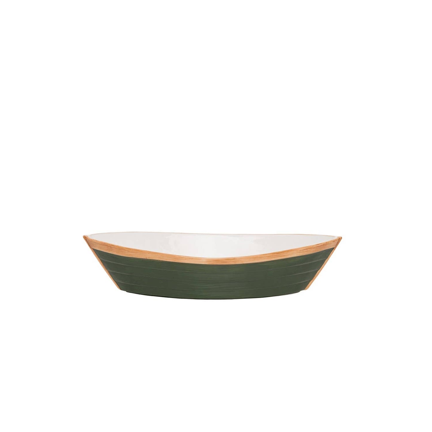 Green Canoe Serving & Dip Dish