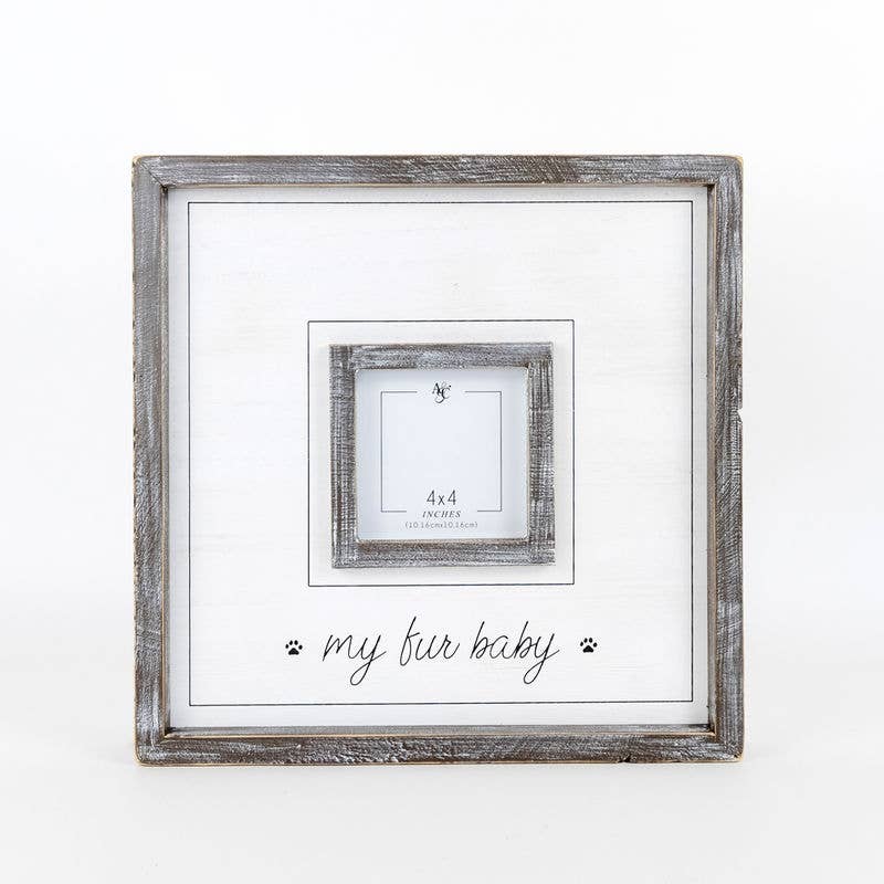 SALE "My Fur Baby" Wood Photo Frame