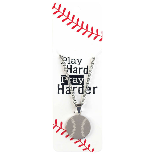 BASEBALL PRAY HARD SSTL 24"