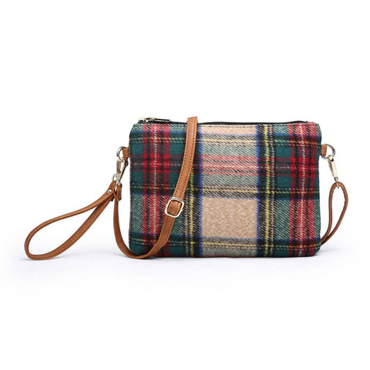 Plaid Crossbody/Wristlet