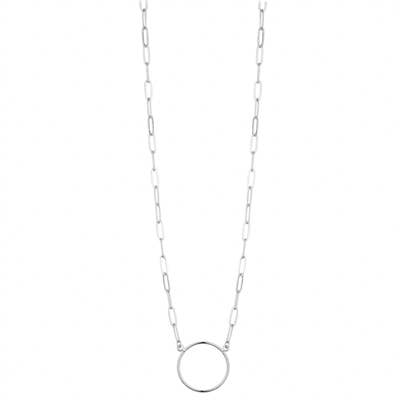 Silver Chain with Open Circle 16"-18" Necklace