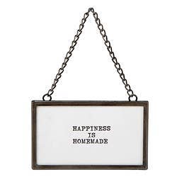 "Happiness is Homemade" Small Metal Hanging Frame