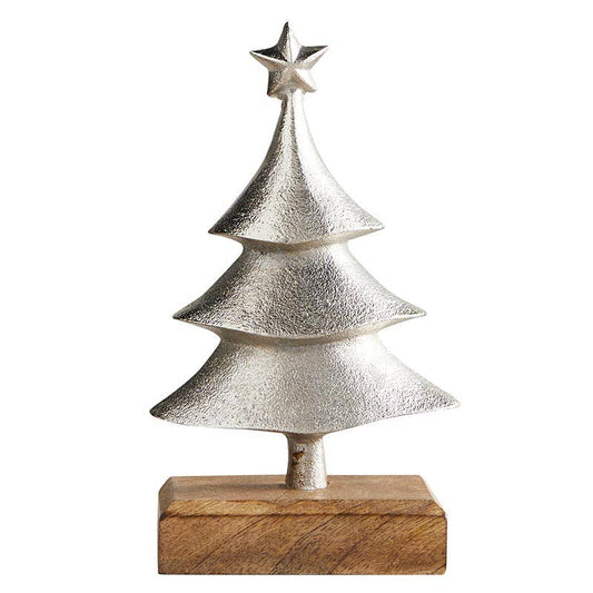 Xmas Tree With Base Silver