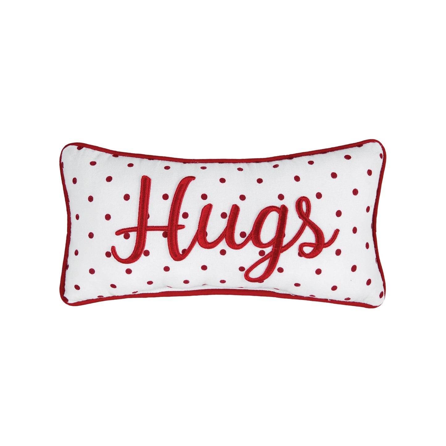 Valentine's Day Hugs Polka Dot Throw Pillow