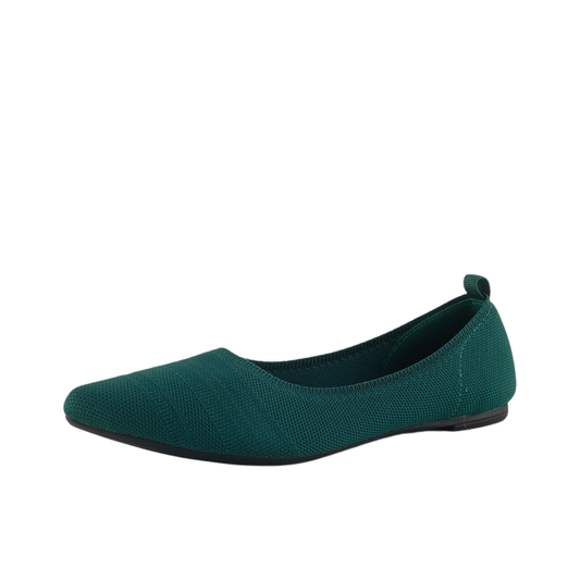 Dark Green Slip On Flat