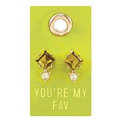 "You're My Fav" Gemstone Earring